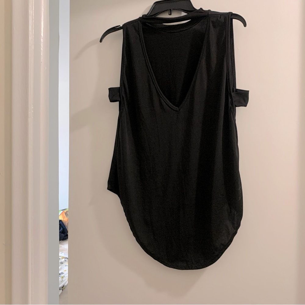 Small/ Medium Black Womens reversible (back/front) athletic tank top